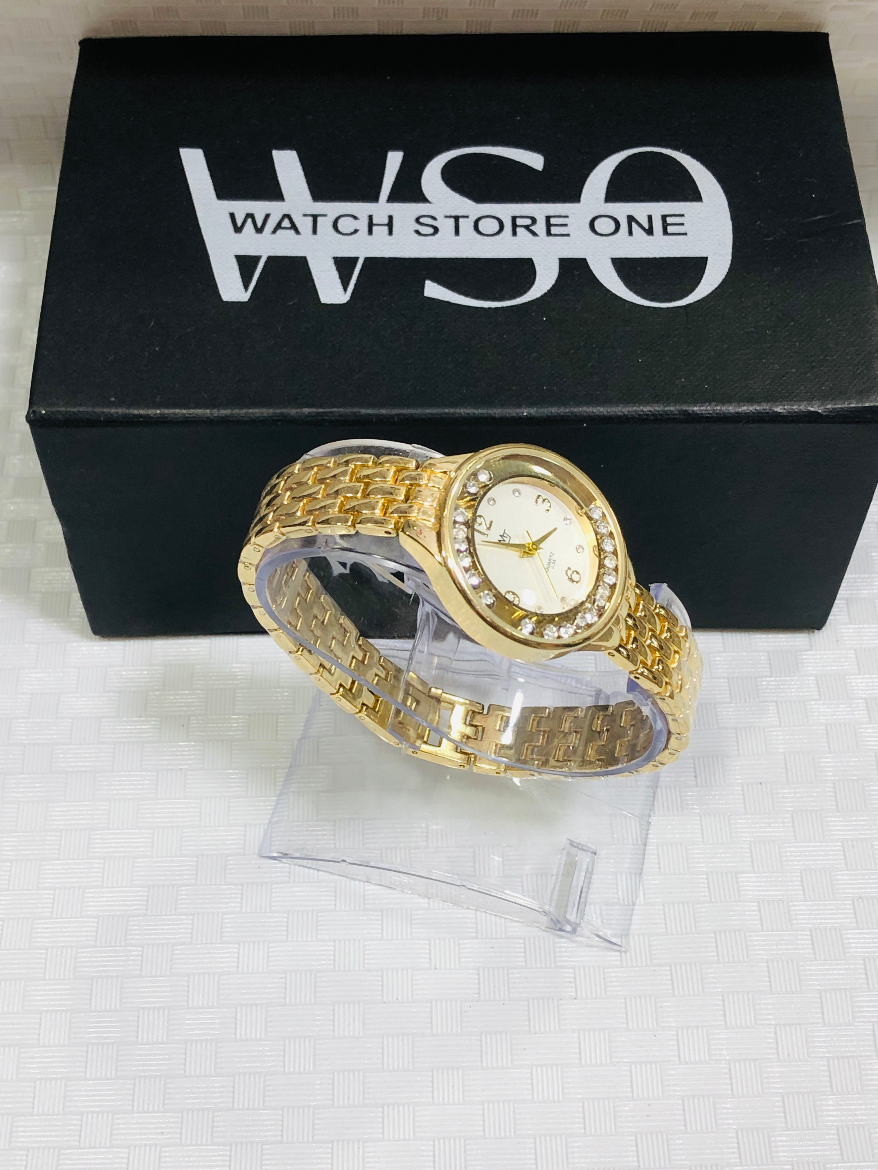 MT Female watch Gold white