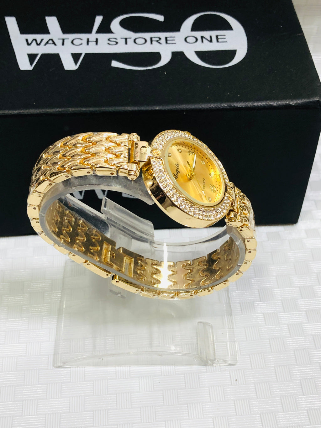 Women diamond golden watch