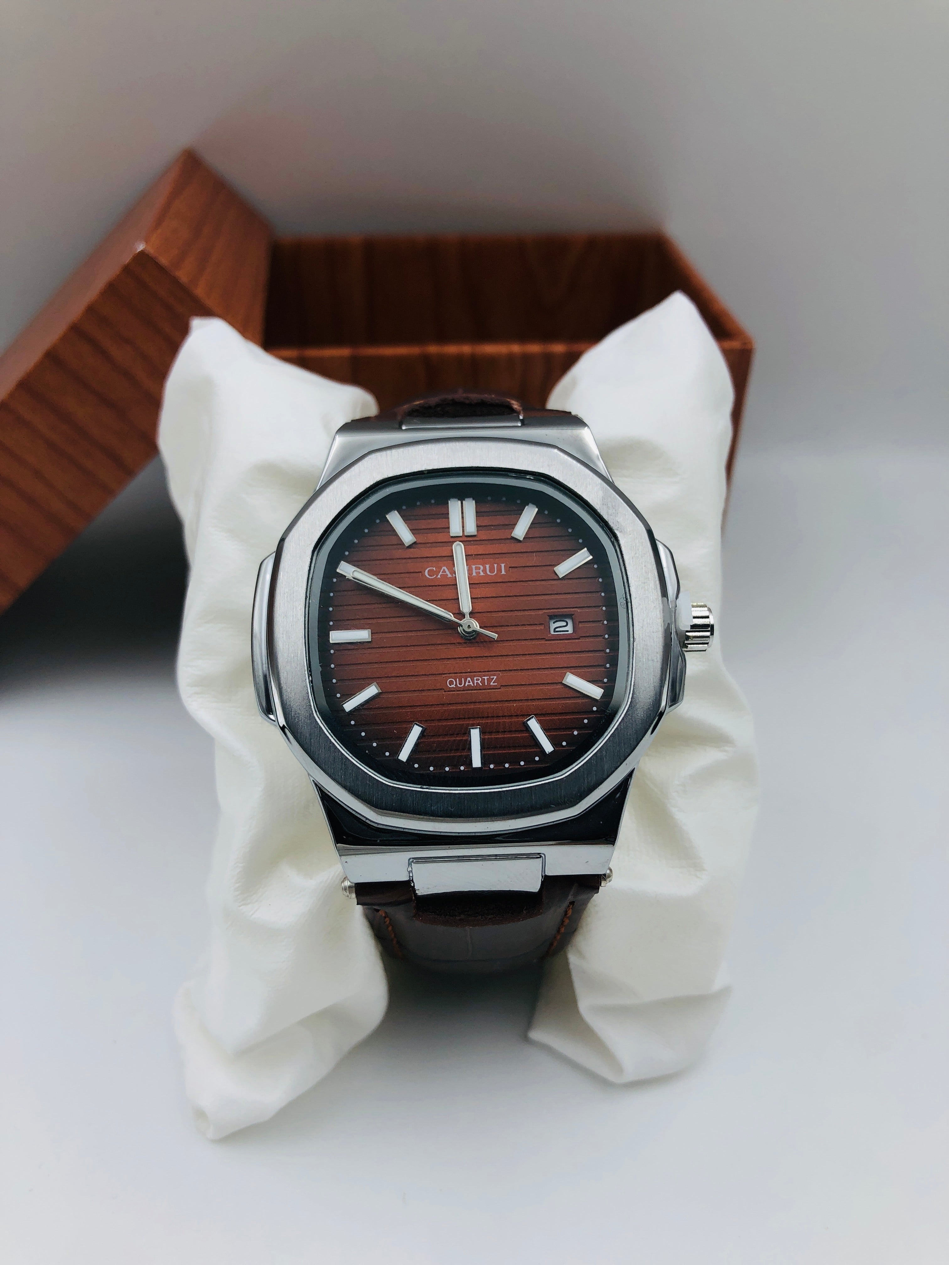 Original Casirui Quartz - Article #544 - Brown Strap - Brown Dial