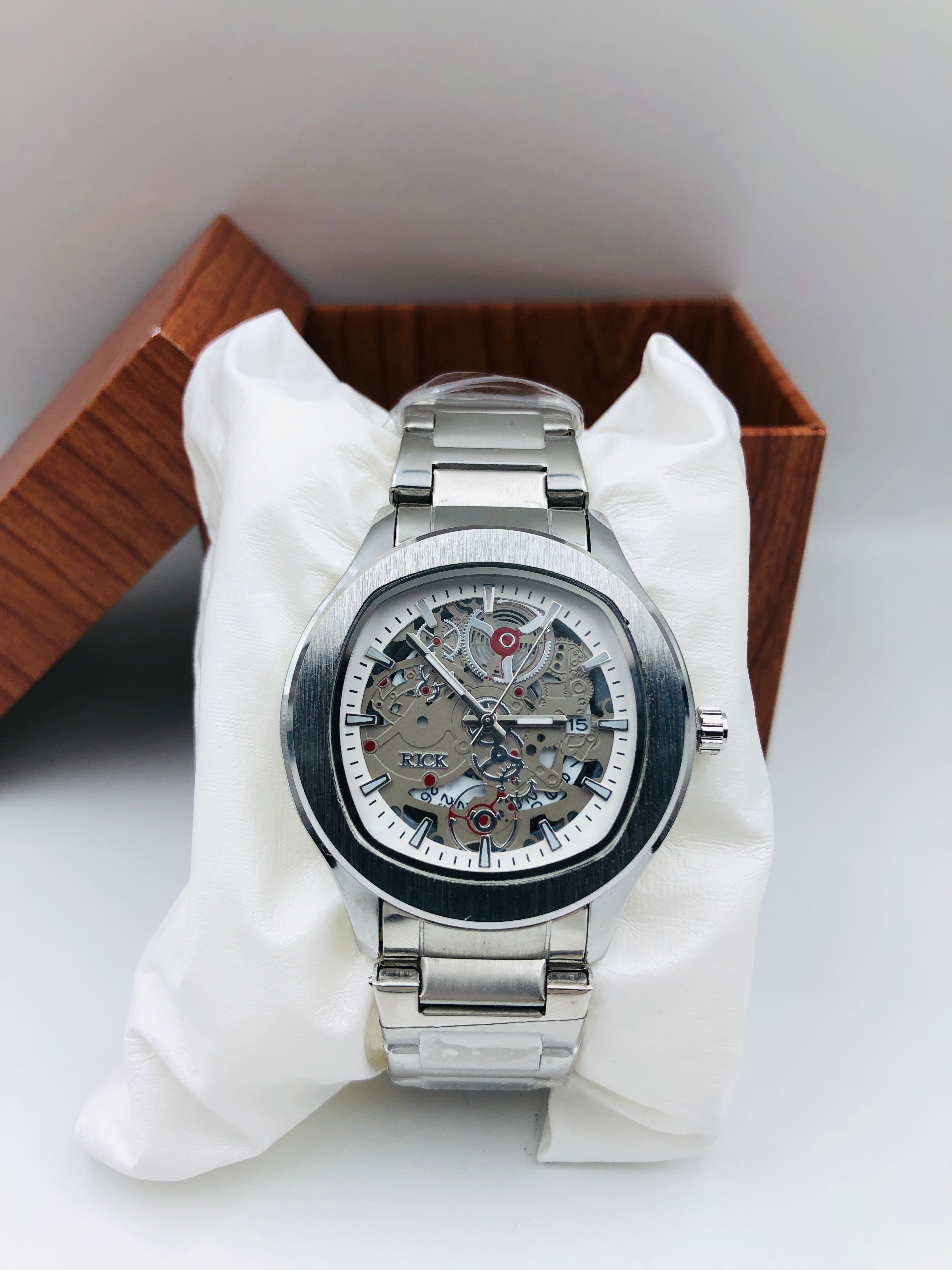Rick Quartz Watch - Article # 967 - Silver - White Dial